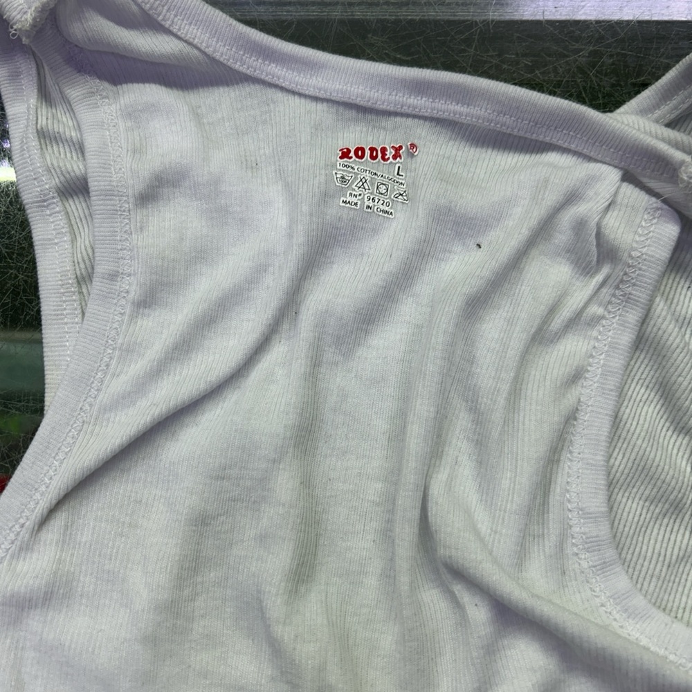 White Men's Ribbed Tank Top